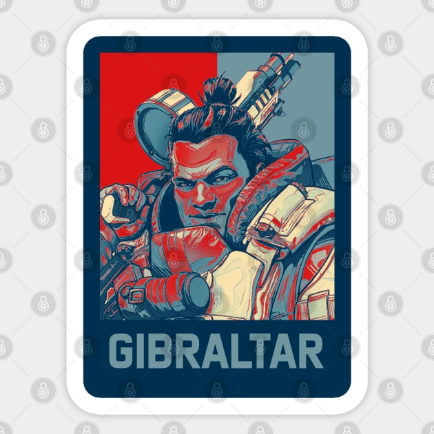 Gibraltar apex legends Sticker by mrcatguys